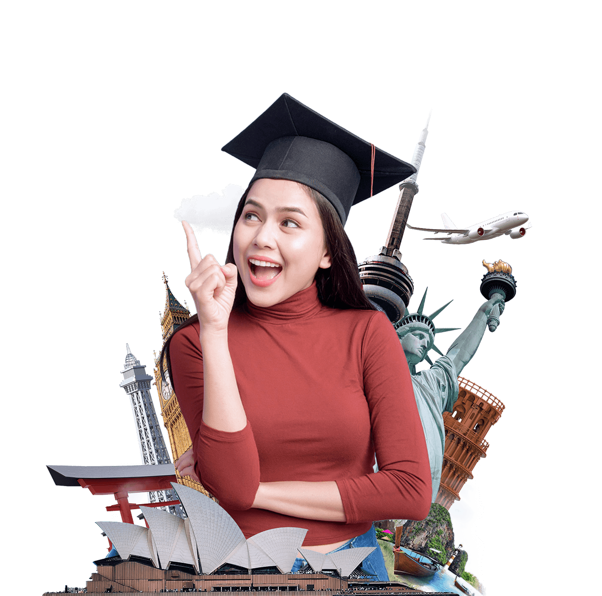 Happy student graduating